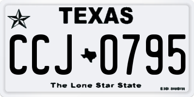TX license plate CCJ0795