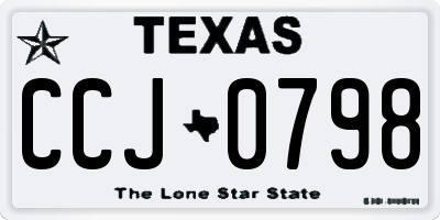 TX license plate CCJ0798