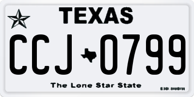 TX license plate CCJ0799