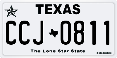 TX license plate CCJ0811