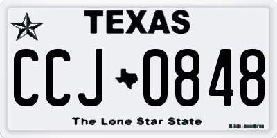 TX license plate CCJ0848