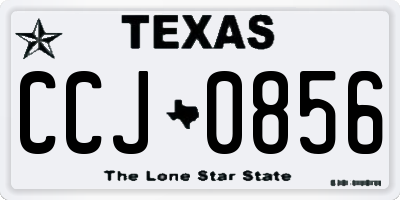 TX license plate CCJ0856