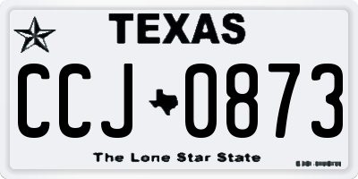 TX license plate CCJ0873