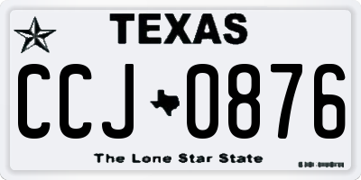 TX license plate CCJ0876