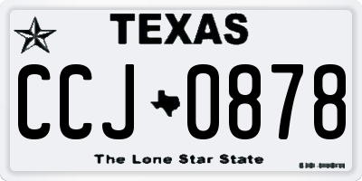 TX license plate CCJ0878