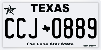 TX license plate CCJ0889