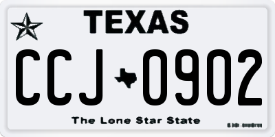 TX license plate CCJ0902