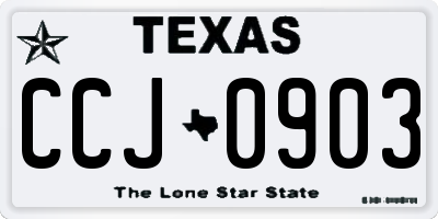 TX license plate CCJ0903