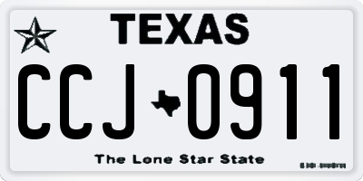 TX license plate CCJ0911