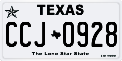TX license plate CCJ0928