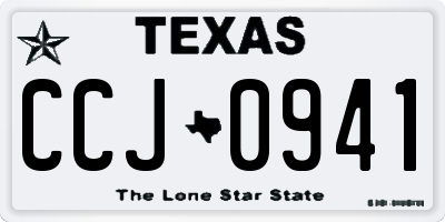 TX license plate CCJ0941