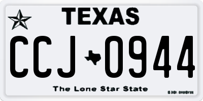 TX license plate CCJ0944
