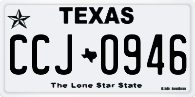 TX license plate CCJ0946