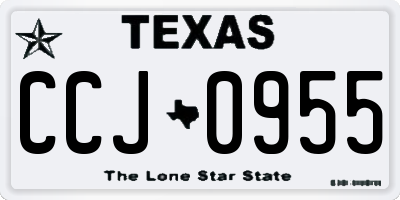 TX license plate CCJ0955