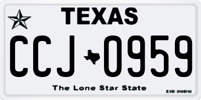 TX license plate CCJ0959