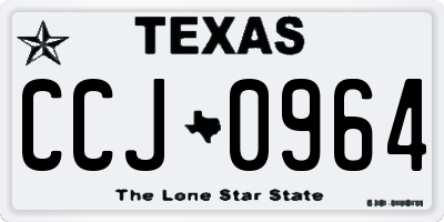 TX license plate CCJ0964