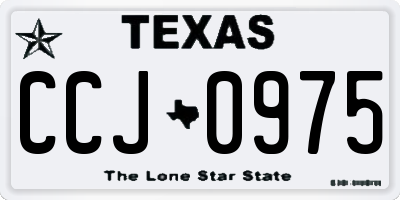 TX license plate CCJ0975