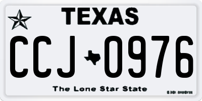 TX license plate CCJ0976