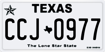 TX license plate CCJ0977