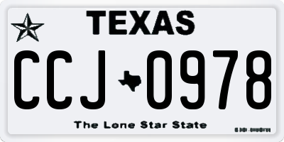TX license plate CCJ0978