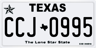 TX license plate CCJ0995