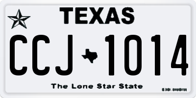 TX license plate CCJ1014