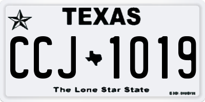 TX license plate CCJ1019