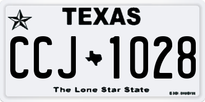 TX license plate CCJ1028
