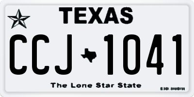 TX license plate CCJ1041