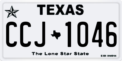 TX license plate CCJ1046