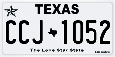 TX license plate CCJ1052