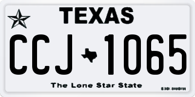 TX license plate CCJ1065