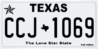 TX license plate CCJ1069