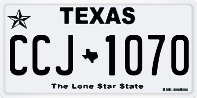 TX license plate CCJ1070