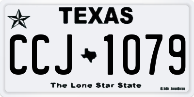 TX license plate CCJ1079
