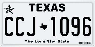 TX license plate CCJ1096
