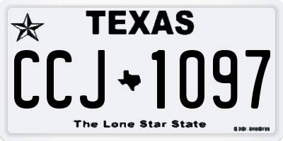 TX license plate CCJ1097