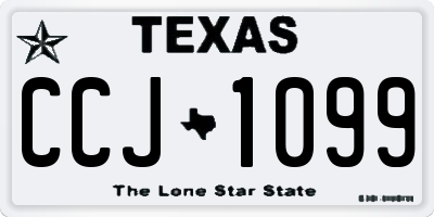 TX license plate CCJ1099