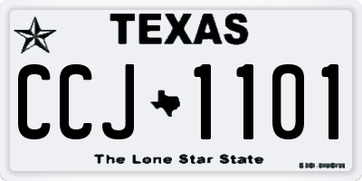TX license plate CCJ1101