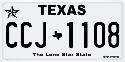 TX license plate CCJ1108