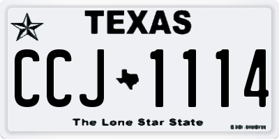 TX license plate CCJ1114