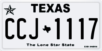 TX license plate CCJ1117