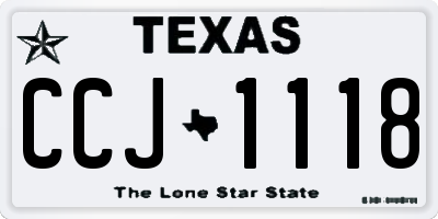 TX license plate CCJ1118