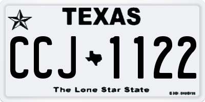 TX license plate CCJ1122