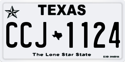 TX license plate CCJ1124