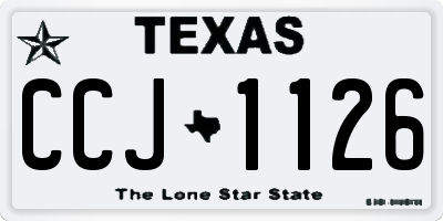 TX license plate CCJ1126
