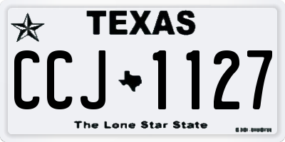 TX license plate CCJ1127