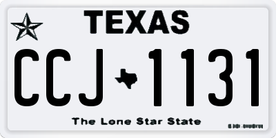 TX license plate CCJ1131