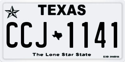 TX license plate CCJ1141