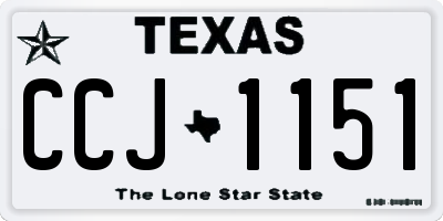 TX license plate CCJ1151